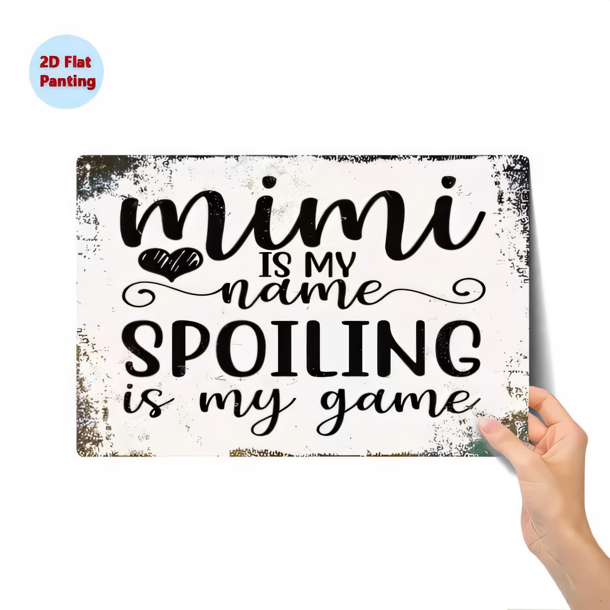 Tin Sign MIMI IS NAME Spoiling - огляд і ціна Baby Nursery Games