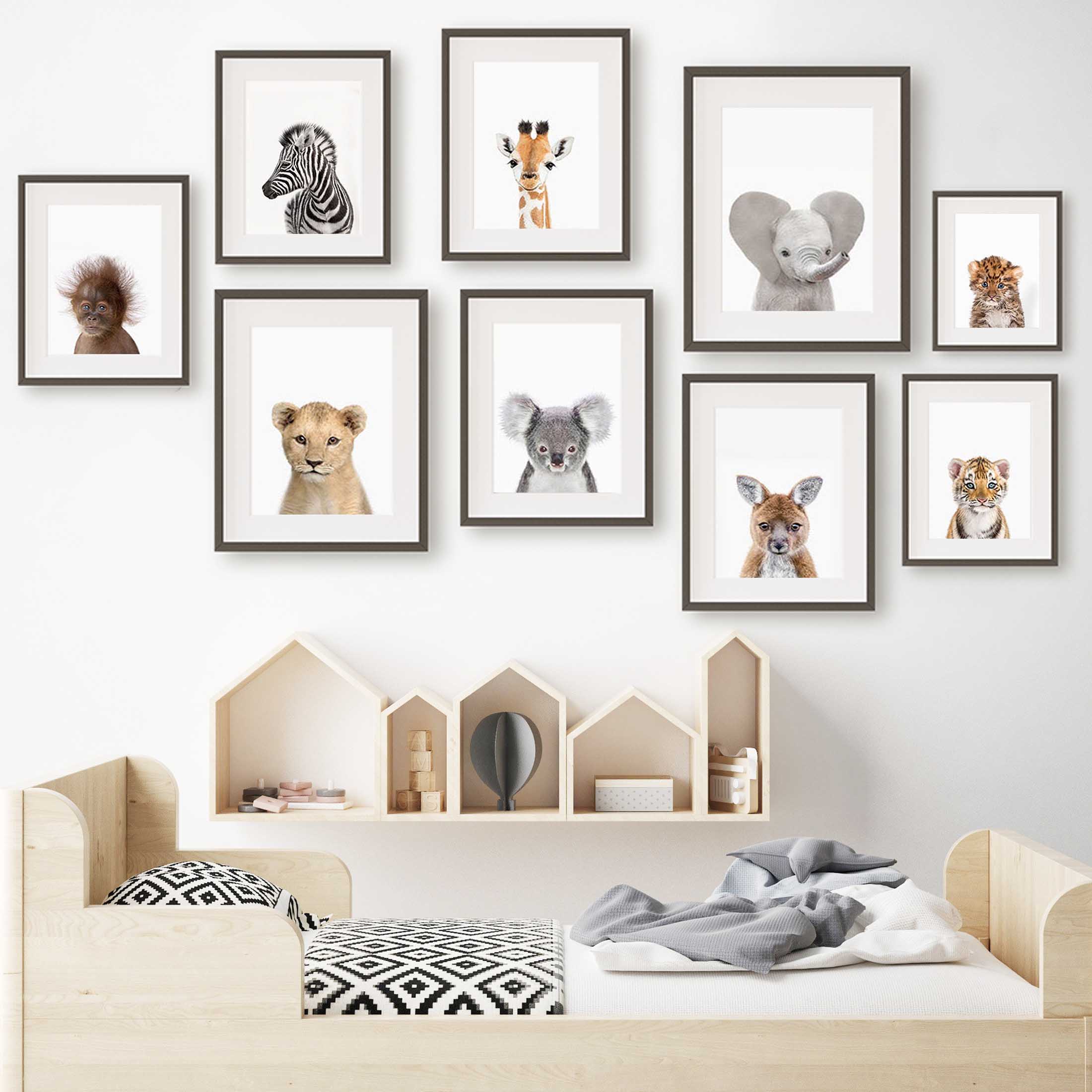 Baby Animal Nursery Wall Art P - огляд і ціна Baby Nursery Zoo Animals