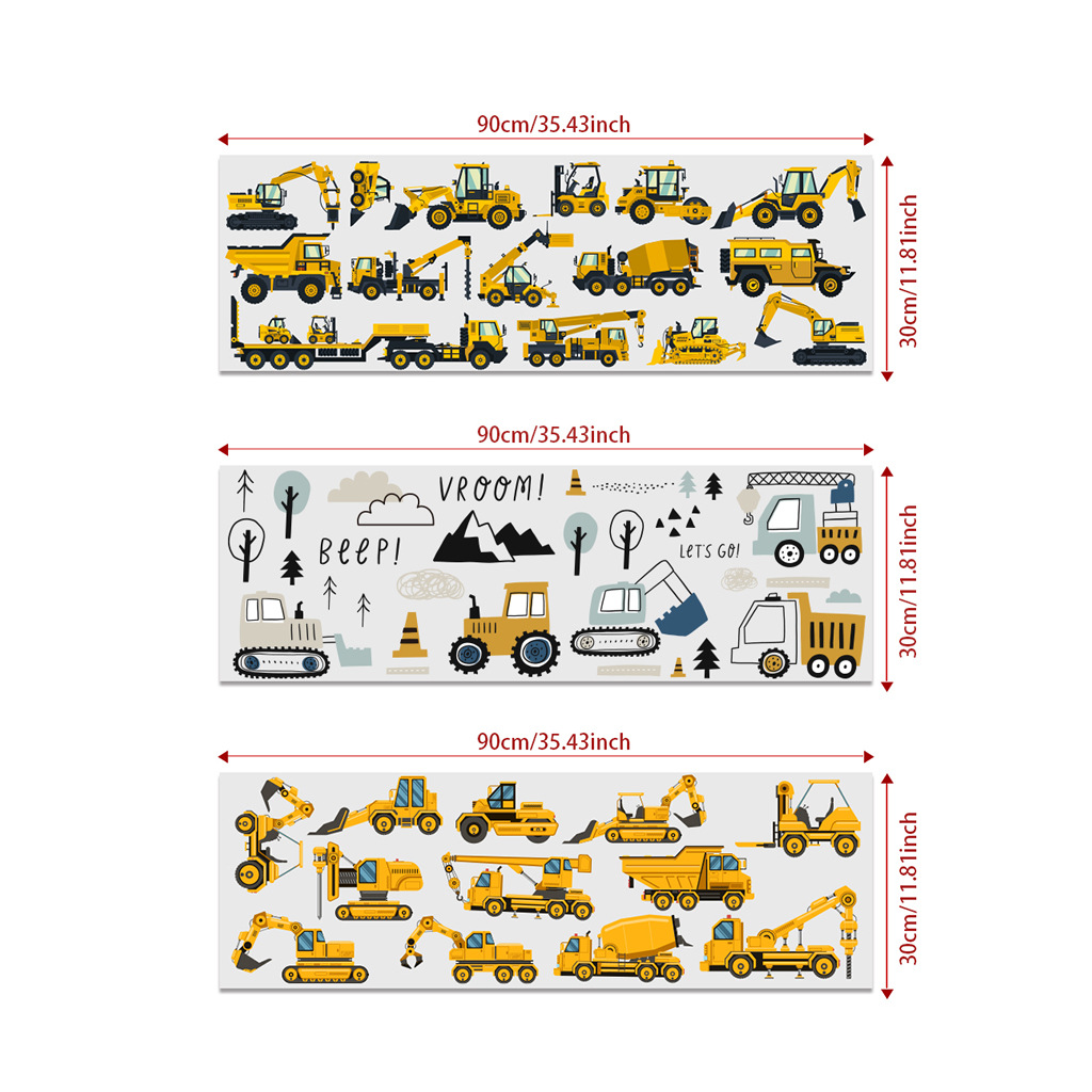 Cartoon Excavator Engineering  - огляд і ціна Baby Nursery Vinyl