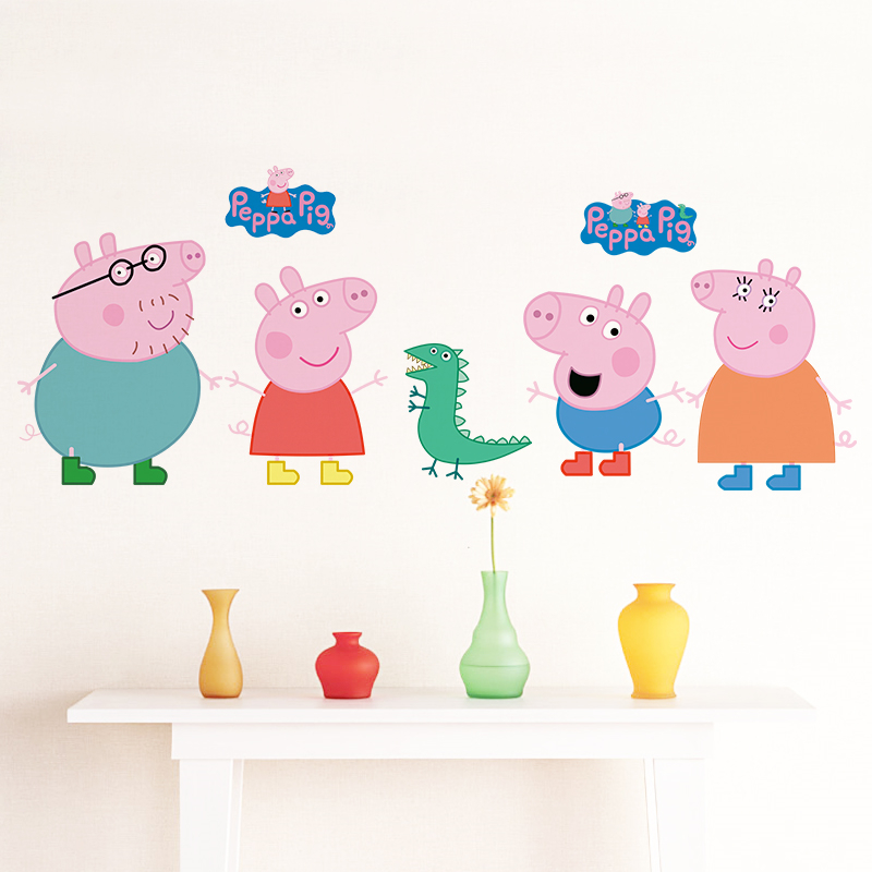 Cartoon Peppa Pig Wall Sticker - огляд і ціна Baby Nursery Vinyl