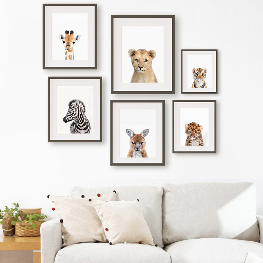 1pc frameless Canvas Painting  - огляд і ціна Baby Nursery Zoo Animals