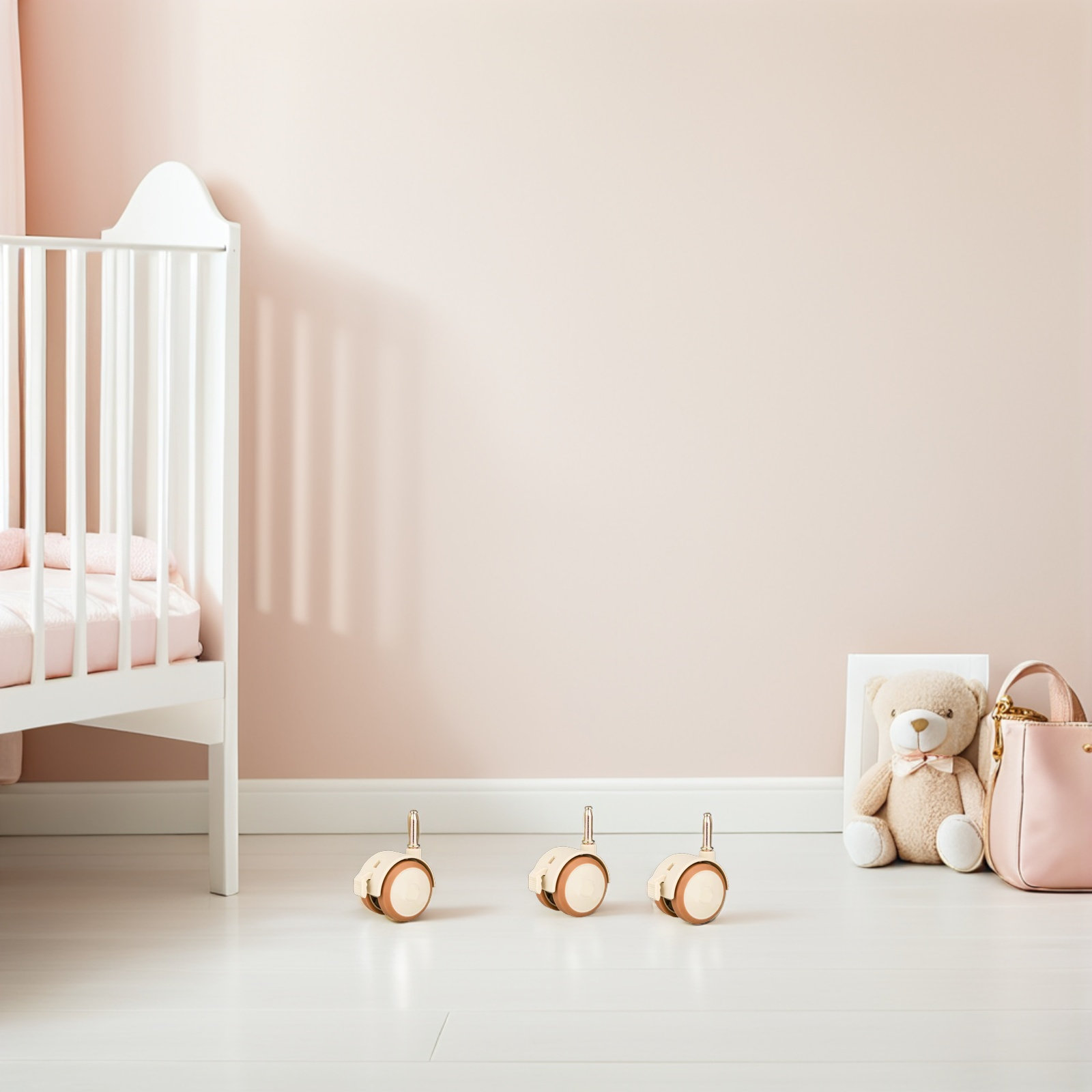 4Pcs Baby Crib Wheels Rubber S - огляд і ціна Baby Nursery Cart