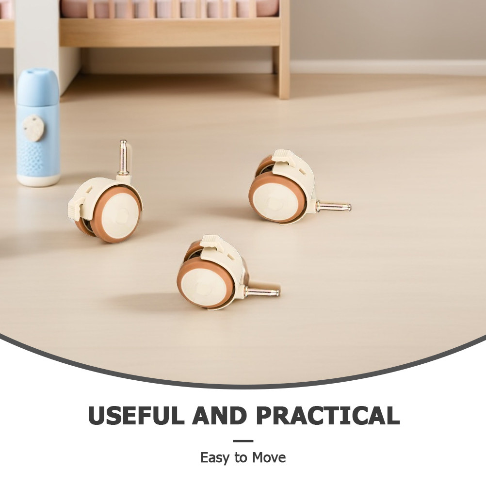 4Pcs Crib Caster Wheels Rubber - огляд і ціна Baby Nursery Cart