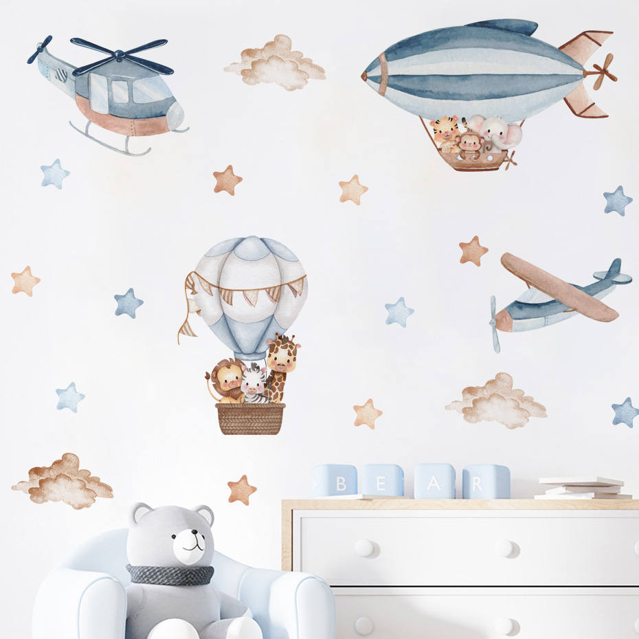Watercolor Animals Hot Air Bal - огляд і ціна Baby Nursery Vinyl