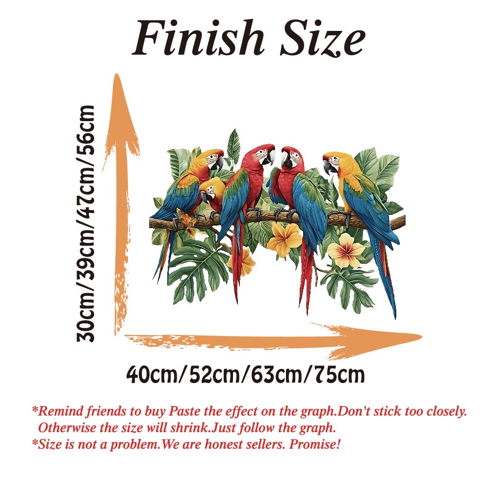 3Pcs Parrots on Branch Wall St - огляд і ціна Baby Nursery Vinyl