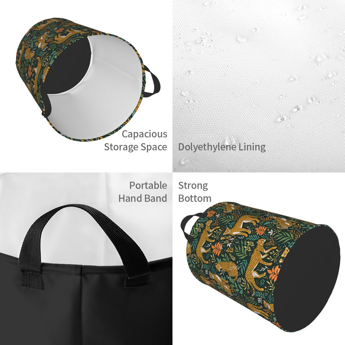 Jungle Cheetahs Pattern Laundr - огляд і ціна Laundry Hamper Nursery